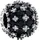 Pandora Rundes Schwarzes Pavé-Charm Silber 792630C04