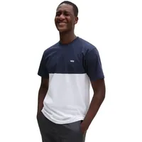 Vans Color Block Kurzarm-T-Shirt White / Dress Blue XL