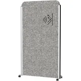 Maul Akustik-Trennwand MAULcocoon 9701195, dunkelgrau 100,0 x 182,0 cm mit Rollen