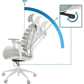 HJH Office Ergo Line W Stoff Grau