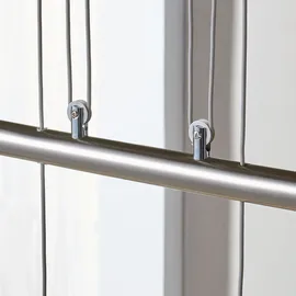 LINDBY Simeon 4-flg. dimmbar 72,5 cm Glas/Metall