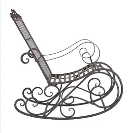 [en.casa] Schaukelstuhl Geraldton Metall 92 x 59 x 90 cm Grün
