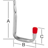 Vormann Wandhaken U-Form A.250mm verz.