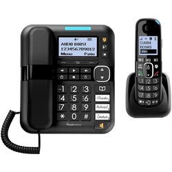 Amplicomms Amplicomms BigTel 1580 Combo EU Schnurgebundenes Seniorentelefon Frei Seniorentelefon schwarz