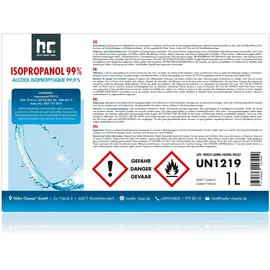 Höfer Chemie 6x 1 L Isopropanol 99,9% in Flaschen