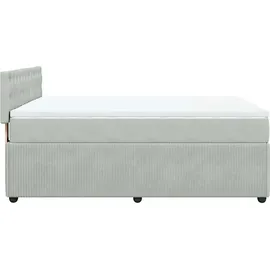 vidaXL Boxspringbett 140 x 200 cm Hellgrau