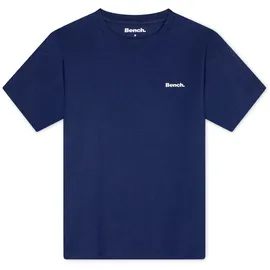 BENCH Rundhalsshirt "ALCYONE", Damen, Gr. 42, blau (navy), Jersey, Obermaterial: 100% Baumwolle, unifarben, Rundhals, Shirts Rundhalsshirt
