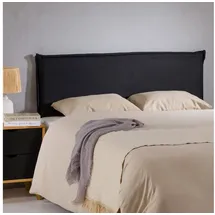 Idimex Kopfteil VINCEL, Bettkopfteil 160cm, Headboard, Kopfteil gepolstert Stoffbezug schwarz