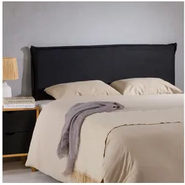 Idimex Kopfteil VINCEL, Bettkopfteil 160cm, Headboard, Kopfteil gepolstert Stoffbezug schwarz