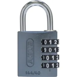 AV-Zahlen-Vorhangschloss 144/40 Lock-Tag, Aluminium, titanium