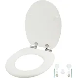 Relaxdays Toilettendeckel mit Absenkautomatik Weiß