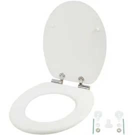 Relaxdays Toilettendeckel mit Absenkautomatik Weiß