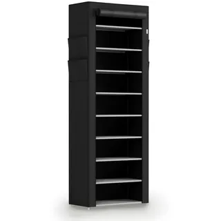 Juskys Großer Schuhschrank aus Stoff - Schwarz