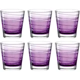 LEONARDO HOME 026843 Trinkglas VARIO STRUTTURA 6er-Set 250 ml violett, Glas, Lila
