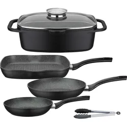 Topf-Set GSW "Gourmet Granit", schwarz, Töpfe, Induktion