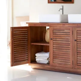 Tikamoon Badezimmer-Waschtisch Loggia aus Akazienholz 130