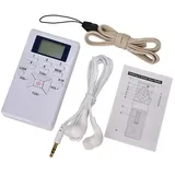 Tragbares Fm-stereo-radio Mit Kopfhörern, Mini-taschenradio Mit Digitalem Fm-transistor Und Abstimmung, Weiß