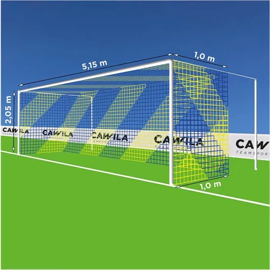 Cawila Tornetz 5,15x2,05m | Tiefe 1,0x1,0m | Maschenweite 12cm | Stärke 4mm | blau/gelb