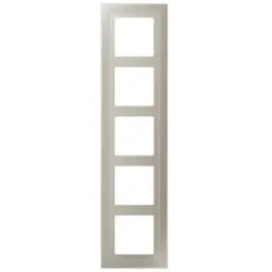 Jung ESD2985-L Rahmen 5fach, senkrechte und waagerechte Montage, Duroplast lackiert, LS-DESIGN, Edelstahl (lackiert) ESD2985L