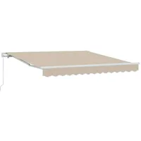 VidaXL Einziehbare Markise Beige 350x250 cm