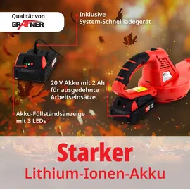 Grafner Grafner® AKKU Laubgebläse Laubbläser 20V / 2 Ah Li-Ion