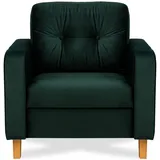 Konsimo Sessel Eriso Velours 80 x 75 x 75 cm Grün mit Kissen