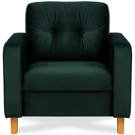 Konsimo Sessel Eriso Velours 80 x 75 x 75 cm Grün mit Kissen