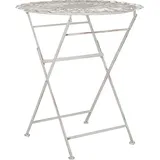 Beliani Balkontisch Ø 70 x 75 cm Weiß