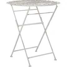 Beliani Balkontisch Ø 70 x 75 cm Weiß