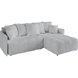 altdecor Ecksofa Samt mit Schlaffunktion 2-Sitzer Grau