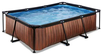 EXIT Toys Pool »Wood Pools«, Breite: 201 cm, 1800 l, braun