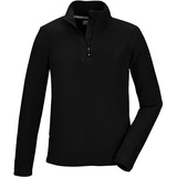 KILLTEC Jungen Fleeceshirt mit Stehkragen und Reißverschluss KSW 184 BYS FLC SHRT, schwarz, 152,