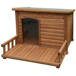 Kerbl Hundehütte mit Terrasse - Outdoor Hundehaus