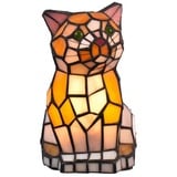 BIRENDY Stehlampe Lampe im Tiffany Style Tiff101 Figurenlampe Katze Glaslampe