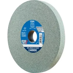 Schleifbockscheibe Ø 200x20mm Bohrung-Ø 32 mm SiC80 für harte Materialien z.B. Hartmetall