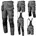 Neo Tools Herren Arbeitshose 6-in-1 – kurze Hose, Herrenhose, Latzhose, 100% Baumwolle 260 g/m2, abknöpfbarer Hosenträger, Multifunktionstaschen, elastischer Gummibund, Größe:M, grau - M