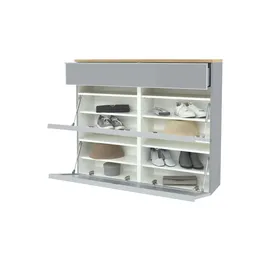 Möbel Kraft VORTINA 120 x 102 x 31 cm grau / grau