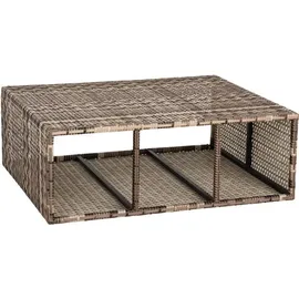 Estexo Polyrattan Hochbeet 77 x 27 x 60 cm beige/braun