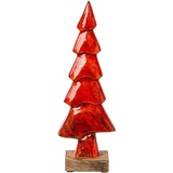 Creativ deco Dekobaum »Weihnachtsdeko rot«, mit Enamelglitterfinish, rot