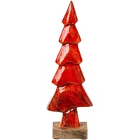 Creativ deco Dekobaum »Weihnachtsdeko rot«, mit Enamelglitterfinish, rot