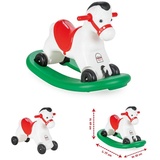 Pilsan Schaukeltier Rocking Horse mit Musik - Schaukelpferd und Rutscher 2 in 1, mit Rollen bis 50 kg bunt|grün|rot|schwarz