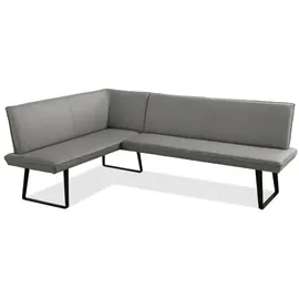 Niehoff Elba Eckbank rechts 255x170cm, Bezug Alpine grau, Gestell Stahl anthrazit