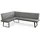 Niehoff Elba Eckbank rechts 255x170cm, Bezug Alpine grau, Gestell Stahl anthrazit