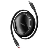 Baseus Free2Draw Mini USB-C – USB-C 100 W 1 m einziehbares Kabel Schwarz