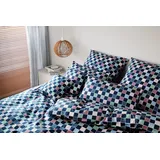 ELEGANTE Scrabble Kariert Nachtblau 155 x 220 cm + 80 x 80 cm