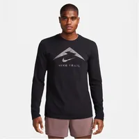 Nike Herren Dri-Fit Tee Longsleeve Trail schwarz