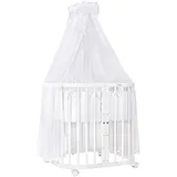 Waldin Babybett Kinderbett 7in1 mit Matratze,