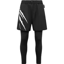 PLEIN SPORT Herren Tight SCRATCH, Schwarz, L