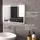 Homcom Badspiegel mit LED-Leuchte, 70 x 50 cm Wandspiegel - Silber