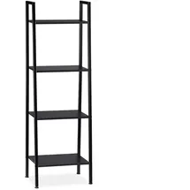 Relaxdays Standregal 136 x 44 x 31,5 cm Schwarz